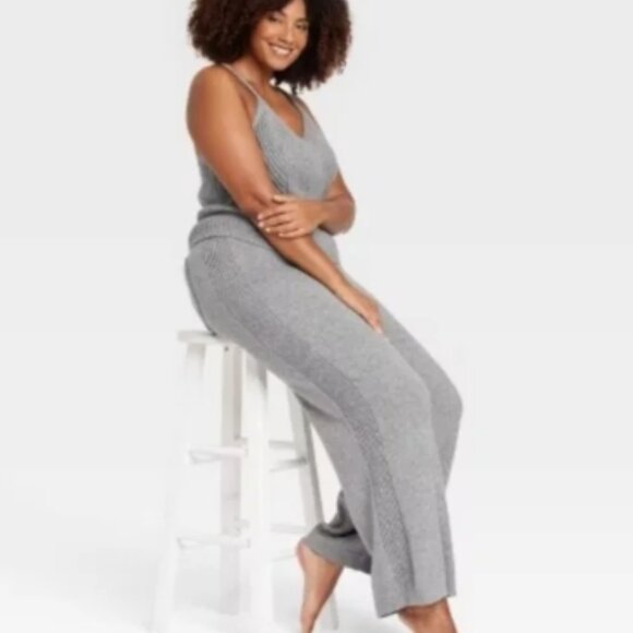 Auden Gray Sweater Knit Pajama Set  - NWT 4X - Picture 1 of 6